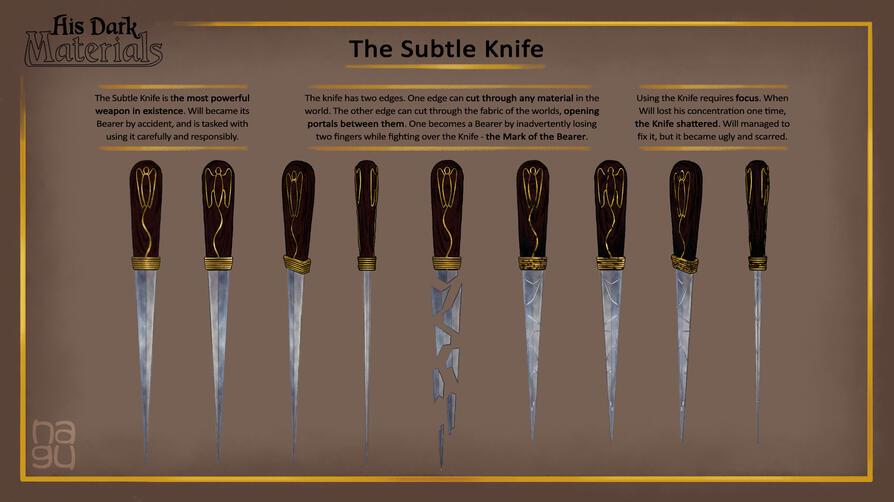 His Dark Materials - Subtle Knife prop sheet (12/14)