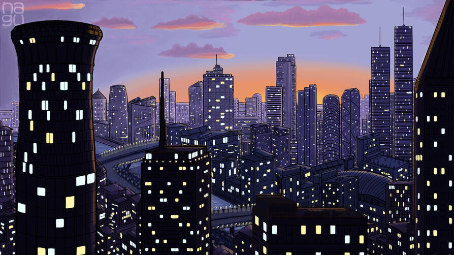 Environment development - Urban lineart (7/7)