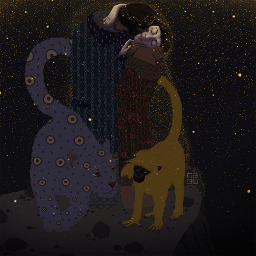 The Kiss on the edge of the Abyss - a His Dark Materials tribute to Klimt