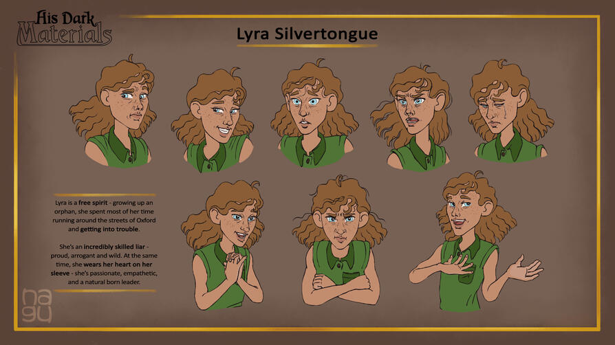 His Dark Materials - Lyra character sheet (3/14)